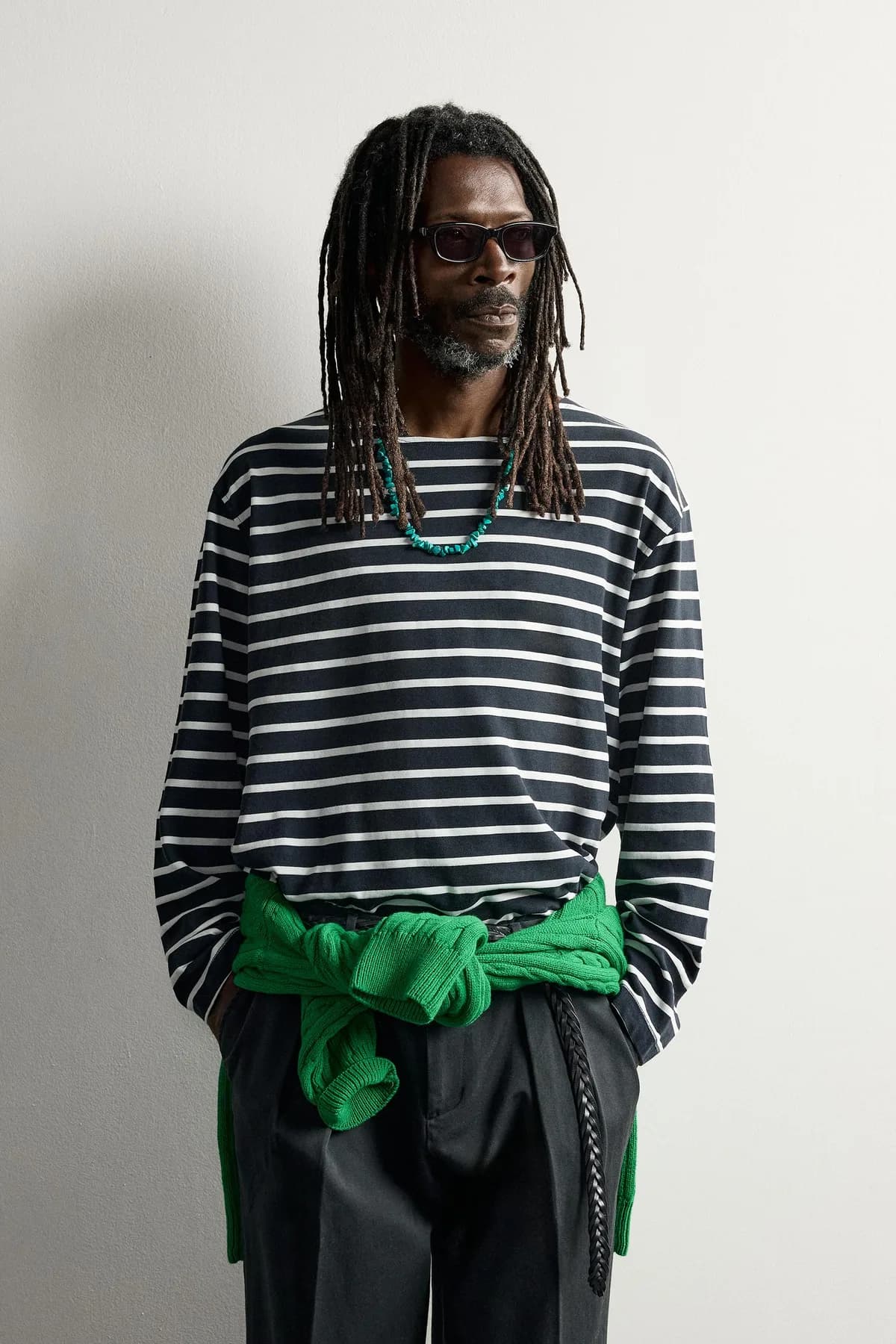 T-SHIRT JACQUARD RAYURES AARON LEVINE X ZARA